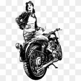 Woman On Motorcycle Png - Woman On Motorcycle Art, Transparent Png - motorbike png images