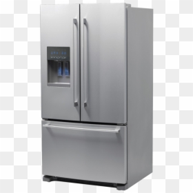 Refrigerator Png Transparent Image - Silver Double Door Fridge, Png Download - refrigerator.png
