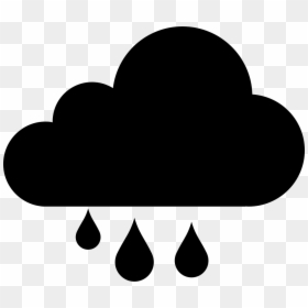 Cloud With Drops Of Water - Icono De Nube Con Relámpagos Png, Transparent Png - water png file