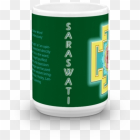 Saraswati"s Yantra Mug - Coffee Cup, HD Png Download - saraswati symbol png
