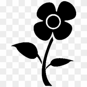 Flower Cartoon Png - Flower Png Clipart Black And White Cartoons, Transparent Png - cartoon grass and flowers png
