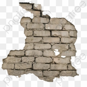Brick Clipart Cracked - Broken Brick Wall Png, Transparent Png - bricks clipart png