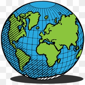 Earth, Globe, Space, Planet, World, Global, Science - Globe Clipart Black And White, HD Png Download - blue space png
