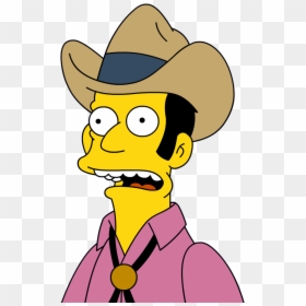 Homer Simpson - Cartoon Characters With Cowboy Hats, HD Png Download - mr burns png