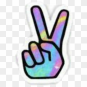 #amor Y Paz - Colorful Hand Peace Sign, HD Png Download - paz png