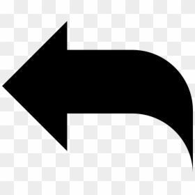 Arrow Symbol, Reply Black Left Arrow Interface Symbol - Reply Icon, HD Png Download - arrow symbols png