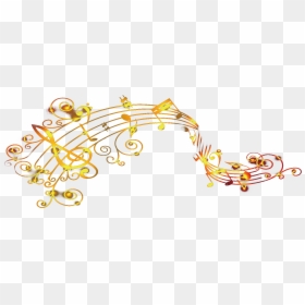 Music Png Gold - Gold Music Notes Transparent Background, Png Download - music background designs hd png