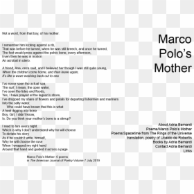 Poem On Marco Polo, HD Png Download - marco polo png