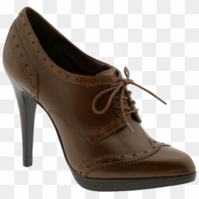 Chocolate Women Shoe Png Image - Oxford Shoes, Transparent Png - dress shoes png
