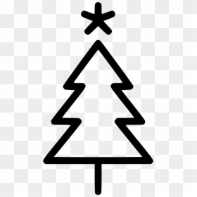 Christmas Tree Decoration Star - Simple Christmas Tree Outline, HD Png Download - christmas icons png