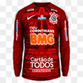 Corinthians Gk Away Minikit 1 Kits 8211 Corinthians - Long-sleeved T-shirt, HD Png Download - corinthians png
