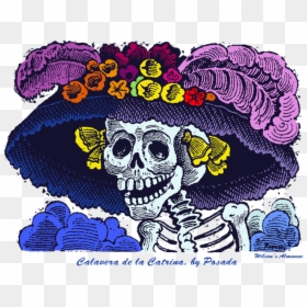Colores De La Catrina, HD Png Download - papel picado dia de muertos png