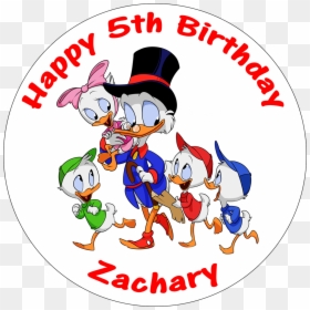 Duck Tales Cartoon Personalised Cake Topper Birthday - Duck Tales Cartoons, HD Png Download - sheriff callie characters png