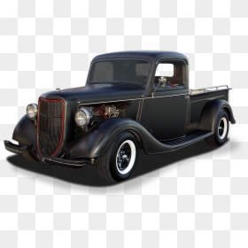 Vintage, Pickup, Truck, White Walls, Black, Hot Rod - Pickup Truck, HD Png Download - classic truck png