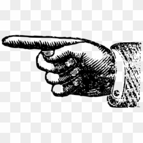 Clip Art Png Download Transparent Hd - Vintage Pointing Finger Png, Png Download - pointing emoji png