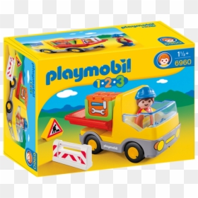 Playmobil 1 2 3 Construction Truck - 4008789069603, HD Png Download - construction truck png