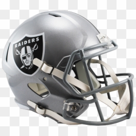 Oakland Raiders Replica Riddell Speed Full Size Helmet"   - Raiders Football Helmet, HD Png Download - raiders helmet png