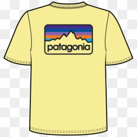 Mens Patagonia Line Logo Tee - Active Shirt, HD Png Download - patagonia png
