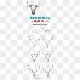 How To Draw Bull Skull - Draw A Bull Skull, HD Png Download - longhorn skull png