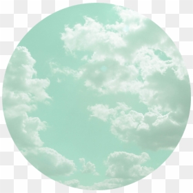 🌸  #mint #blue #green #bluegreen #clouds #aesthetic - Circle, HD Png Download - green m&m png