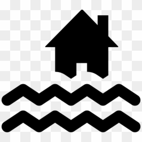 Flood - Silhouette House Clipart Black And White, HD Png Download - flood png