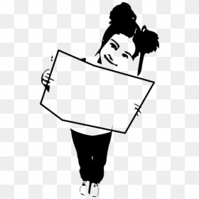 Holding A Sign Drawing, HD Png Download - advertisement png