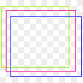 #neon #square #color #freetoedit #frame #border #geometric - Border Color Png Line, Transparent Png - color line png