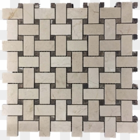 Crema Marfil Basketweave With 3/8 - Basketweave Tiles, HD Png Download - tile.png