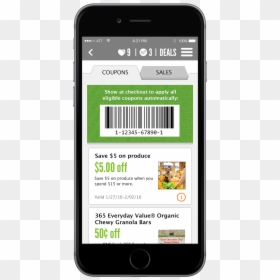 Whole Foods App, HD Png Download - coupon cut out png