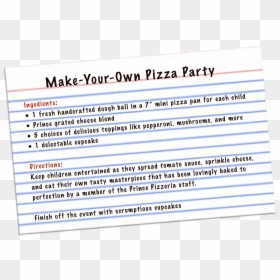 A Close Up Of A Sign - Display Device, HD Png Download - pizza party png