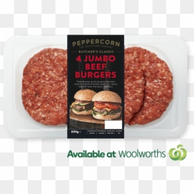 Woolworths Burgers, HD Png Download - beef patty png