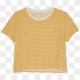 Striped Shirt Crop Top, HD Png Download - tee png