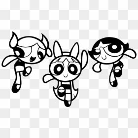 Powerpuff Girls Logo , Transparent Cartoons - Colouring Pages Power Puff Girls, HD Png Download - black girls png