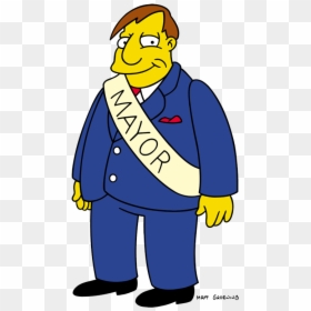 Simpsons Mayor Quimby, HD Png Download - los simpson png