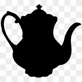 Teapot Teacup Silhouette - Teapot Silhouette, HD Png Download - black tea png