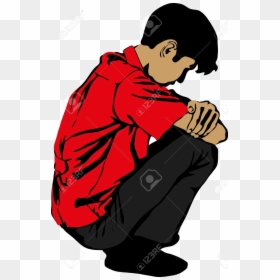 Depression Clipart Depressed Man Free On Transparent - Depressed Sad Man Cartoon, HD Png Download - depressed png