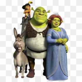 Shrek, Fiona And Friends - Shrek And Fiona And Donkey, HD Png Download - fiona png