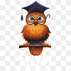 Owl Cartoon Professor, HD Png Download - mgm png
