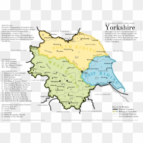 Map Of England Showing Yorkshire - Yorkshire Map, HD Png Download - england map png