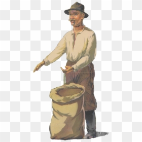 #farmer #peasant #agriculture #countryside #man #retro - Sitting, HD Png Download - peasant png