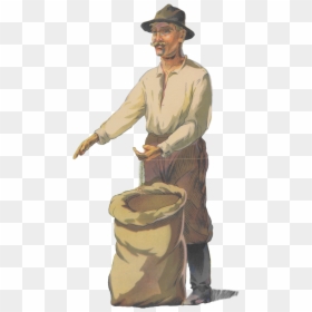 #farmer #peasant #agriculture #countryside #man #retro - Sitting, HD Png Download - peasant png
