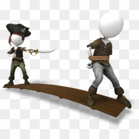 Wood Clipart Walk The Plank - Walk The Plank Cartoon, HD Png Download - wood planks png