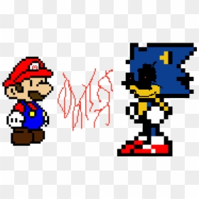 Mario Vs Sonic - 8 Bit Sonic Pixel Art, HD Png Download - warp pipe png