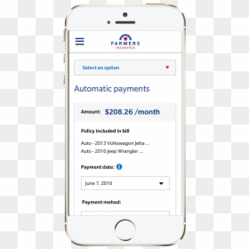 Autopay Mobile, HD Png Download - farmers insurance png