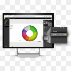 Power Bi Donut Visual Border Donut Chart - Gif Computer With Transparent Background, HD Png Download - solid border png