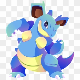 Pokémon Red And Blue Blue Mammal Cartoon Vertebrate - Pokemon Nidoqueen, HD Png Download - nidoqueen png