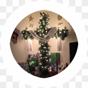 Decorated Cross Christmas Tree, HD Png Download - christmas 2016 png