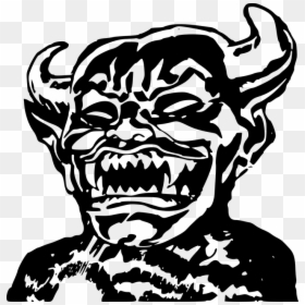 Demon, Devil, Evil, Horns, Horror, Monster - Devil Face Transparent, HD Png Download - evil teeth png