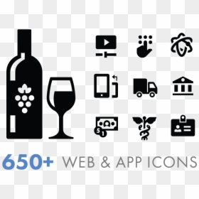 Vino Icon, HD Png Download - wine bottle icon png