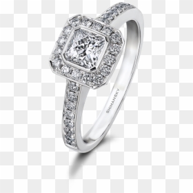 Shimansky My Girl Halo Engagement Ring With Pave Diamonds - Girl Ring Png, Transparent Png - ring girl png